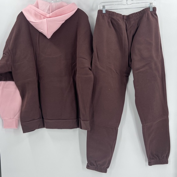 Fashion nova NY Baby Fleece Jogger Set - Brown new large - Picture 9 of 11
